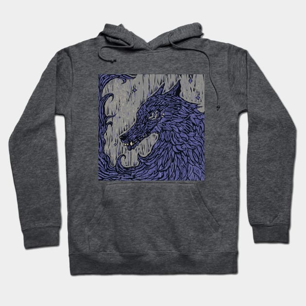 Big, Bad, Wolf (Lavender) Hoodie by BlueCrown.PP